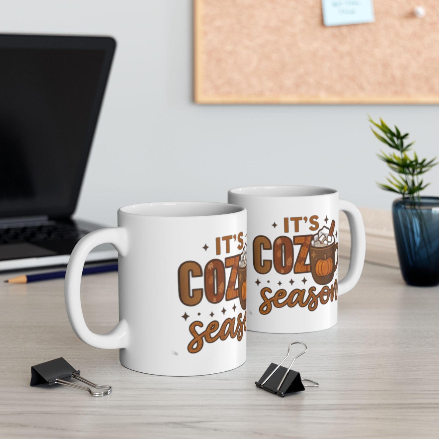 Mug Cozy Season — tasse chocolat chaud d’automne, cadeau citrouille, maison bureau, café Halloween 330ml - 11oz