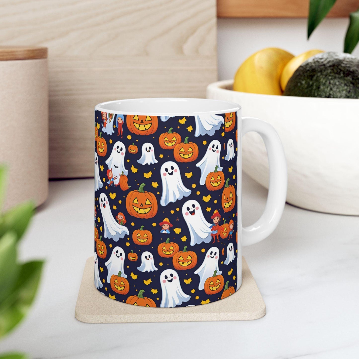 Mug céramique Halloween citrouilles & fantômes 11oz (330 ml) / 15oz (440 ml)