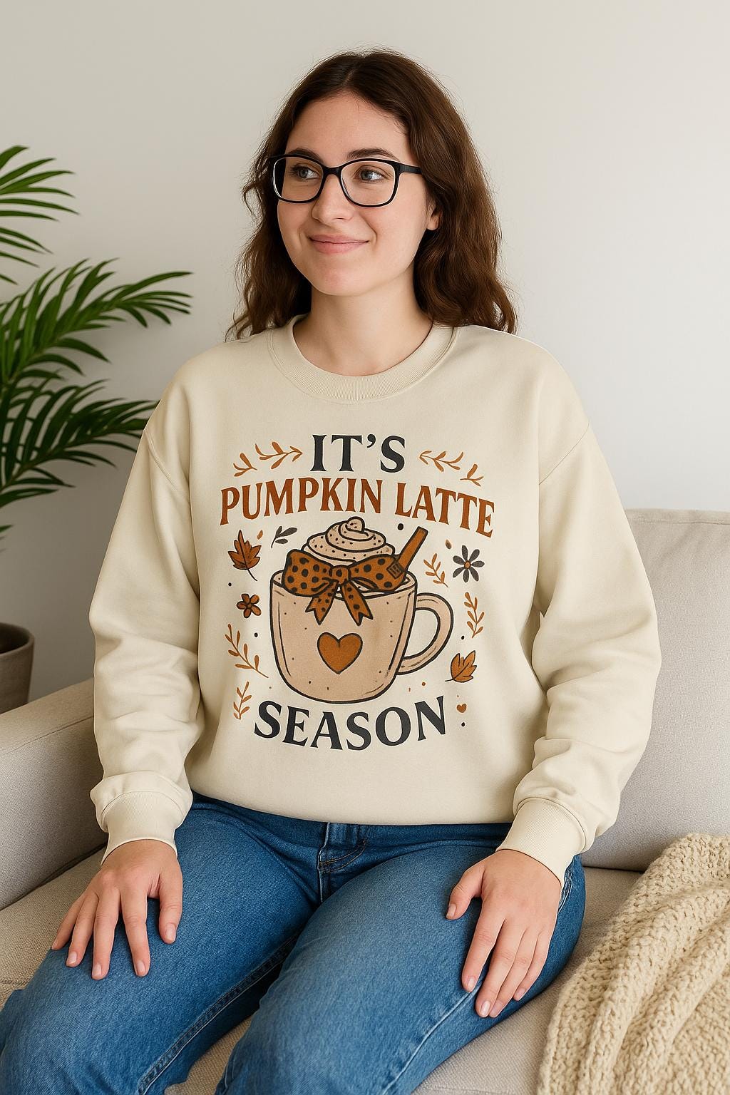 tailles S - 5XL Sweat-shirt Cozy Pumpkin Latte – Unisexe automne & Thanksgiving | Pull saisonnier | Cadeau pour amateur de café,