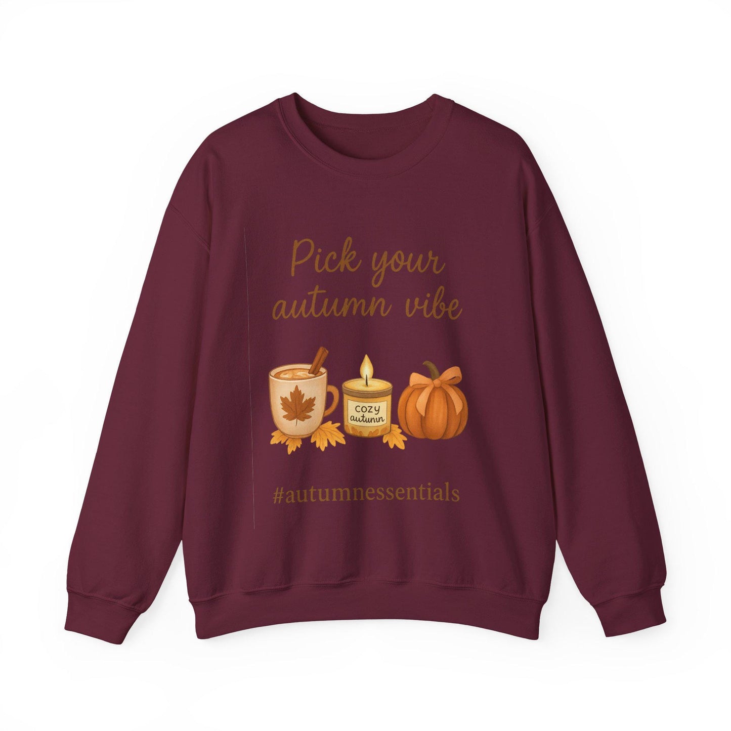 Tailles S - 5XL |Sweat unisexe “Pick Your Autumn Vibe” | Look cosy d’automne | Hygge | Cadeau fan de pumpkin spice | #autumnessentials