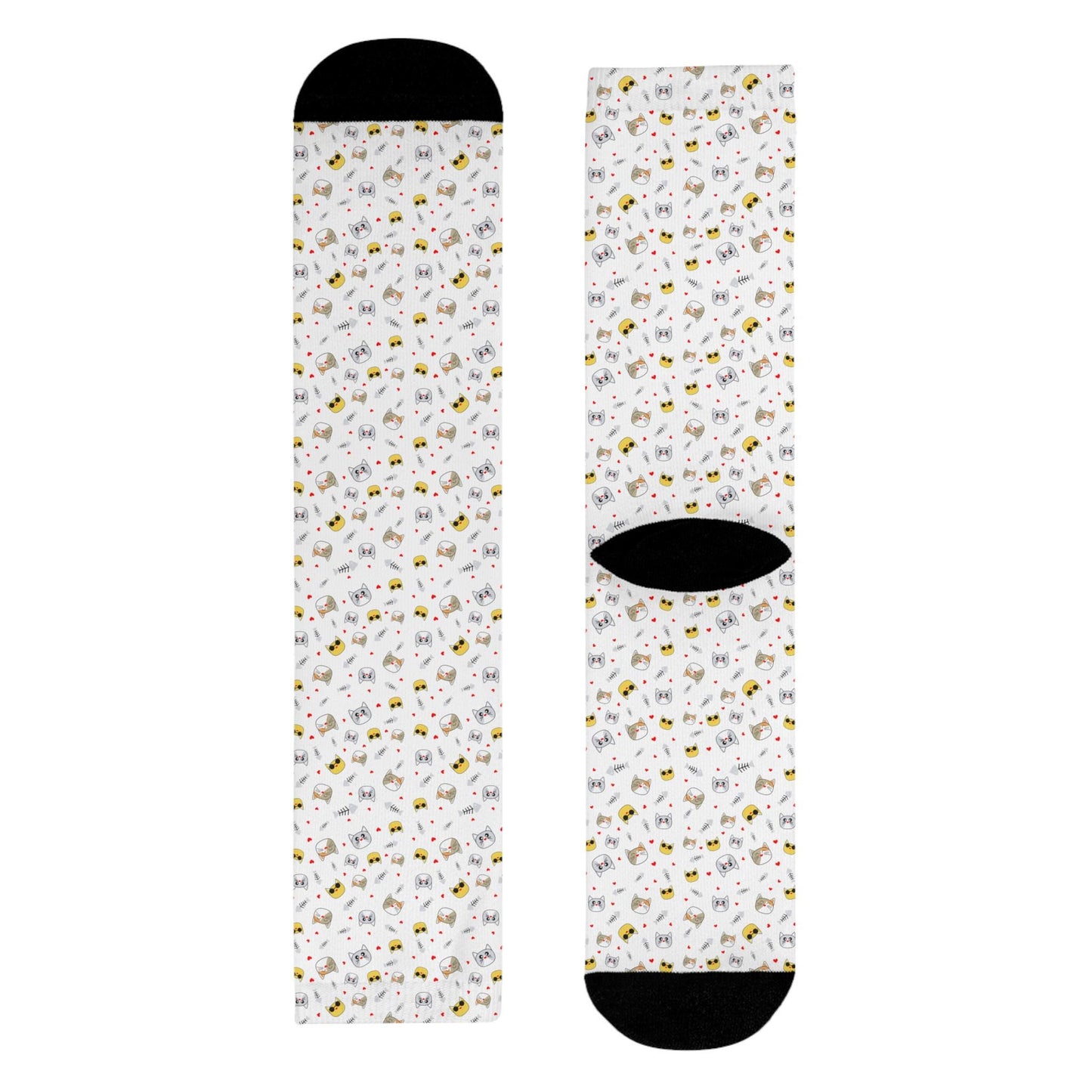 Chaussettes « Cozy Cute Cats » – crew imprimées chatons, cadeau mignon, confort quotidien