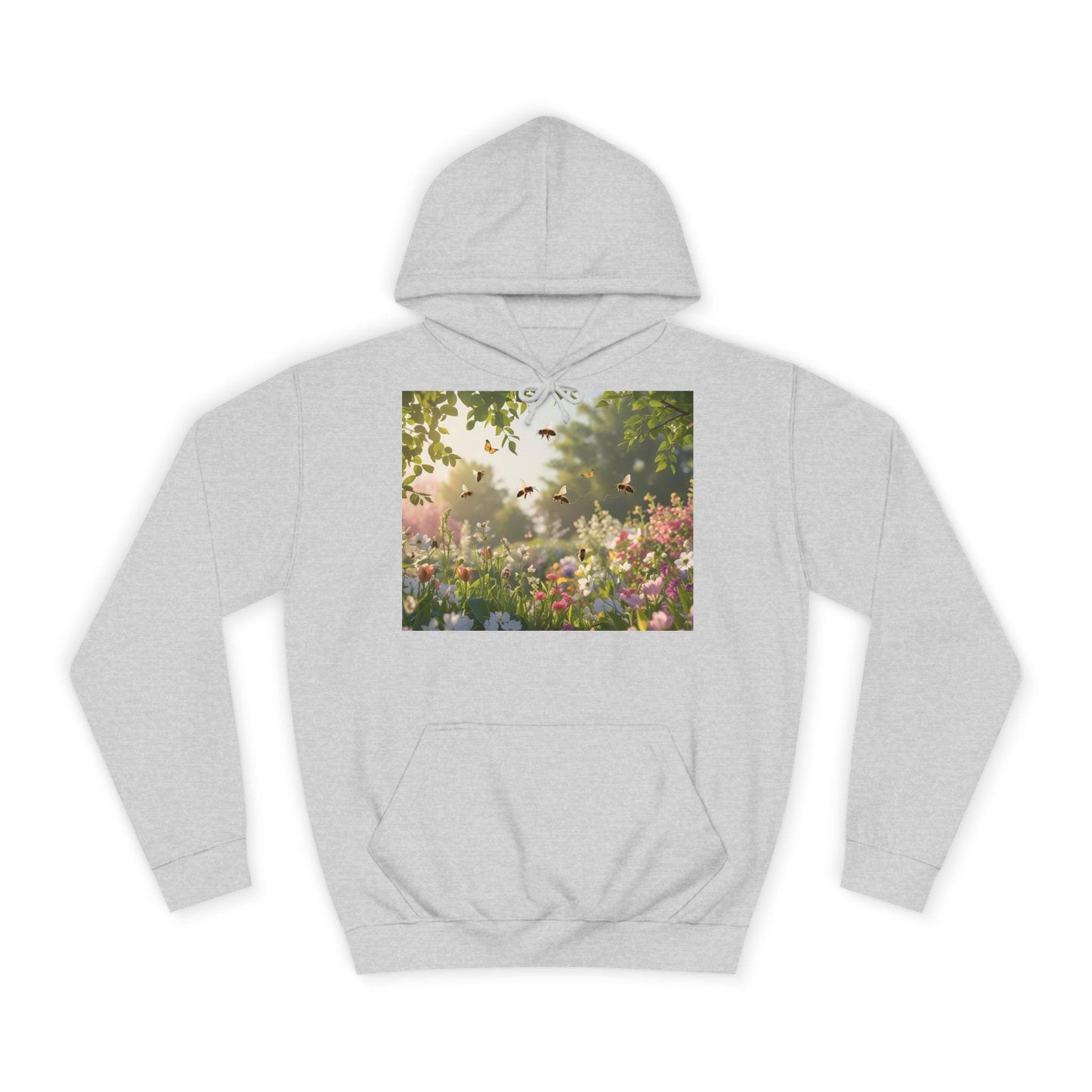 Sizes XS–5XL Unisex Floral Hoodie | Butterfly Garden Hoodie | Cozy Campus Sweatshirt | Nature Lover Gift |