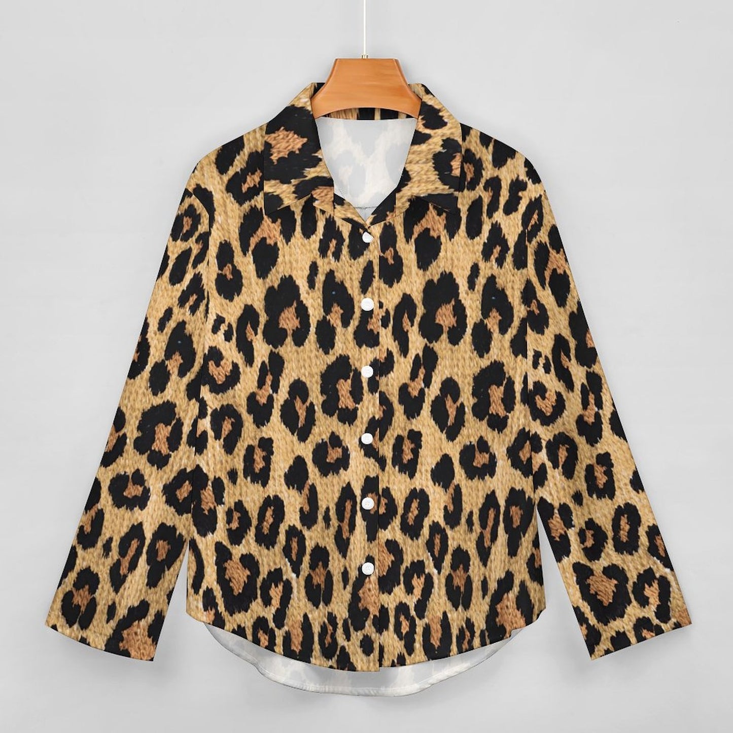 Chemise à ourlet asymétrique – imprimé léopard | Big Smiles