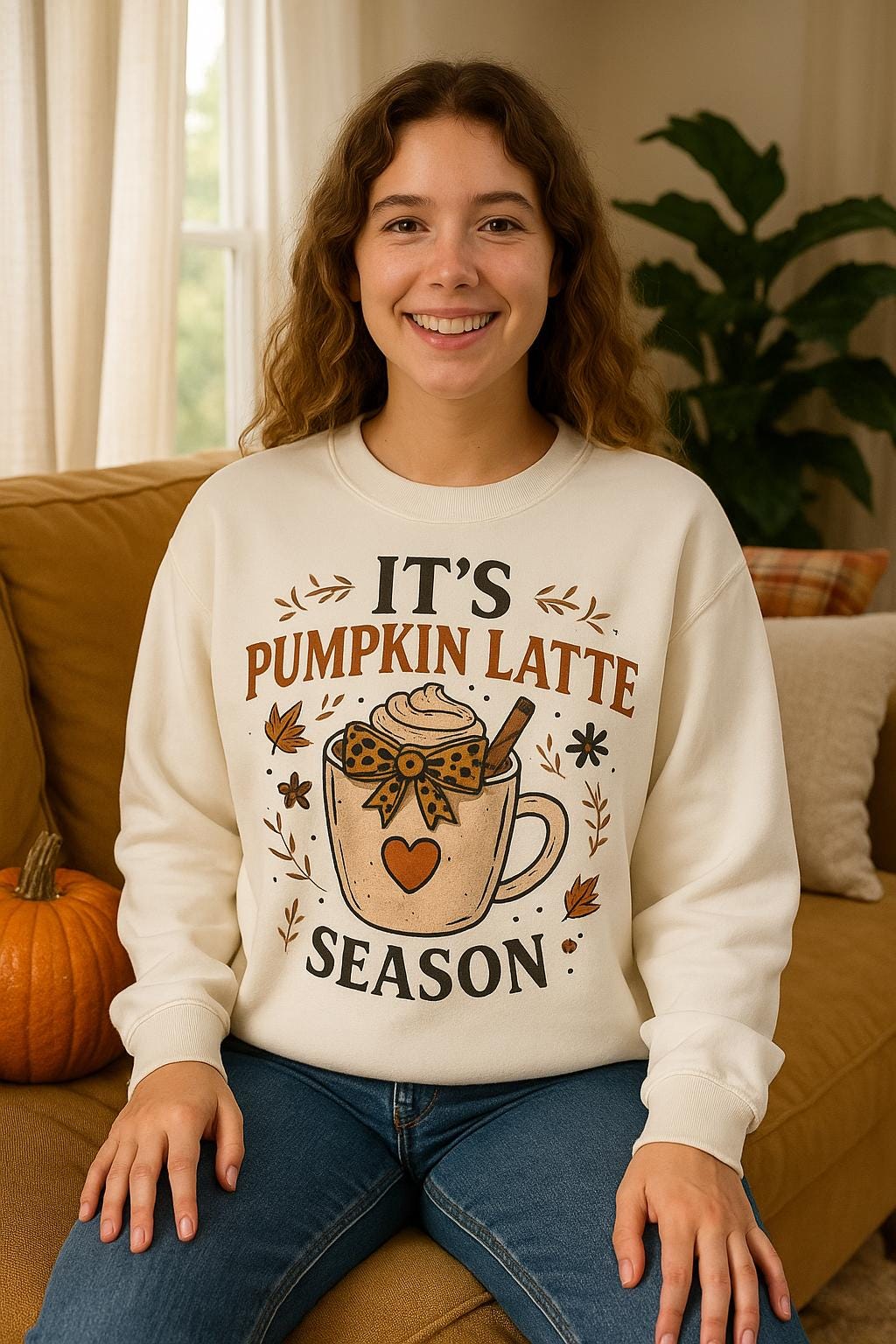 tailles S - 5XL Sweat-shirt Cozy Pumpkin Latte – Unisexe automne & Thanksgiving | Pull saisonnier | Cadeau pour amateur de café,