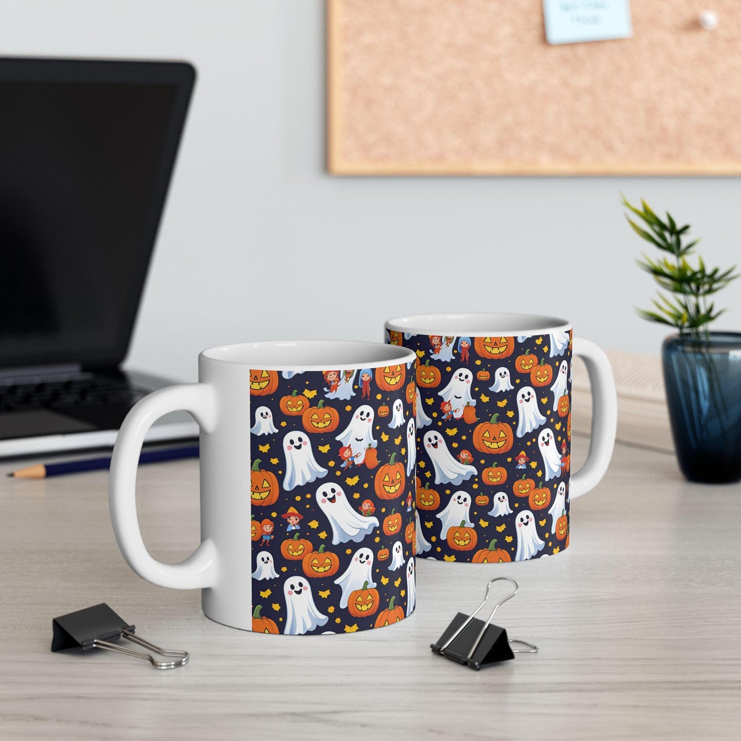 Mug céramique Halloween citrouilles & fantômes 11oz (330 ml) / 15oz (440 ml)