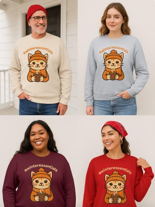 tailles S - 5XL Sweat Winter Essentials | Pull Cozy Unisexe pour Hiver et Cadeau de Noël,