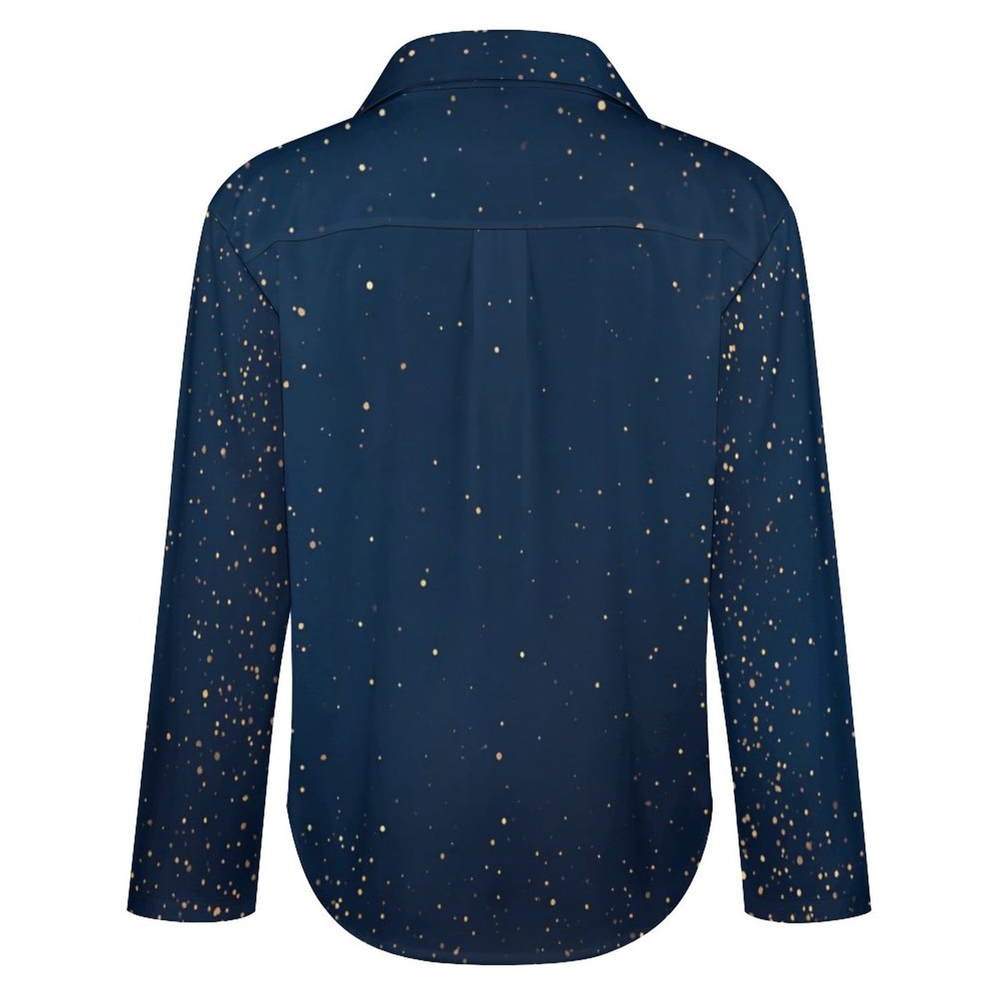 Chemise à ourlet asymétrique – bleu nuit constellé | Big Smiles