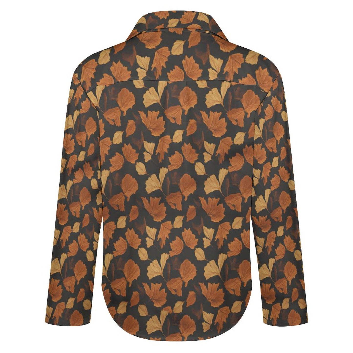 Chemise à ourlet asymétrique – imprimé feuilles d’automne | Big Smiles