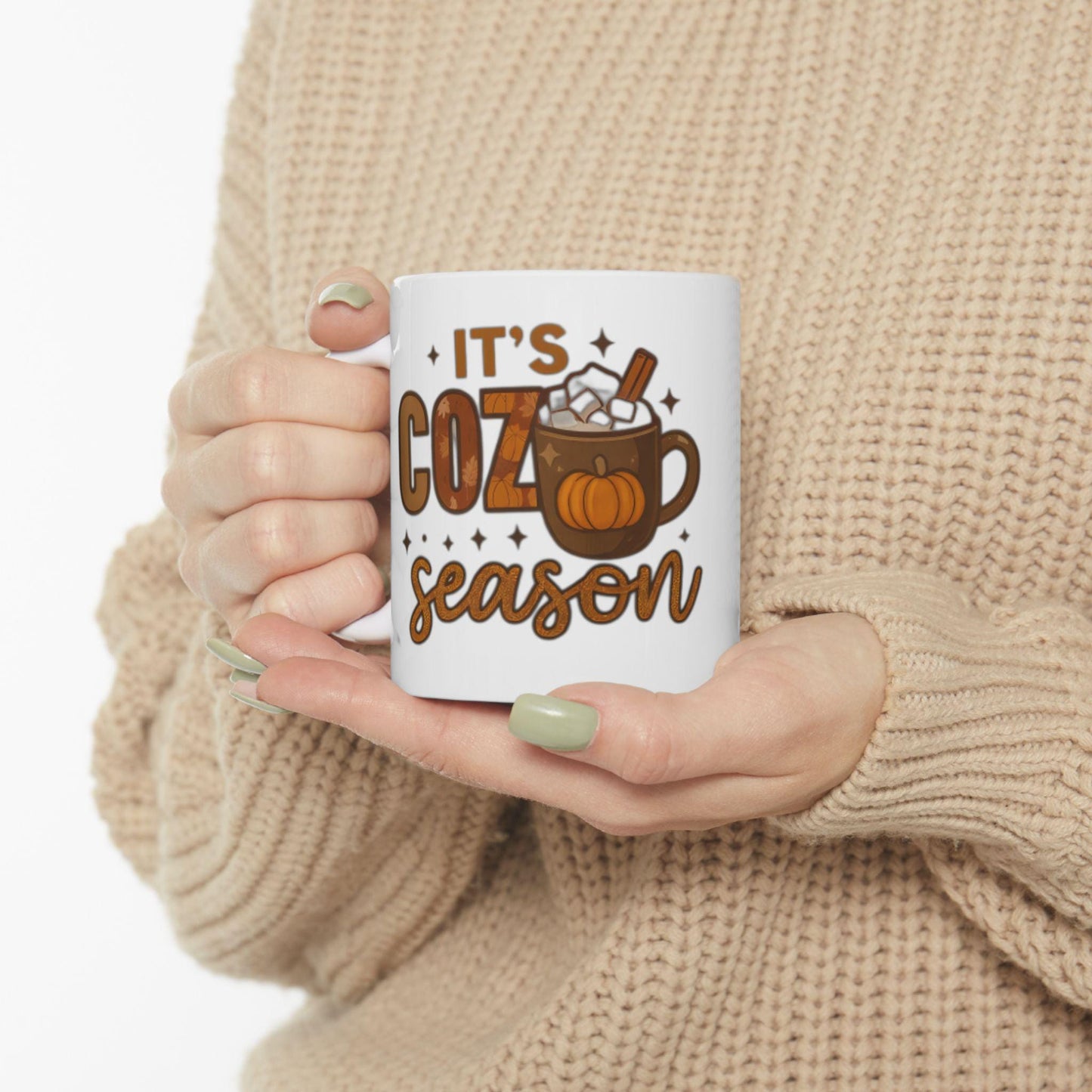 Mug Cozy Season — tasse chocolat chaud d’automne, cadeau citrouille, maison bureau, café Halloween 330ml - 11oz