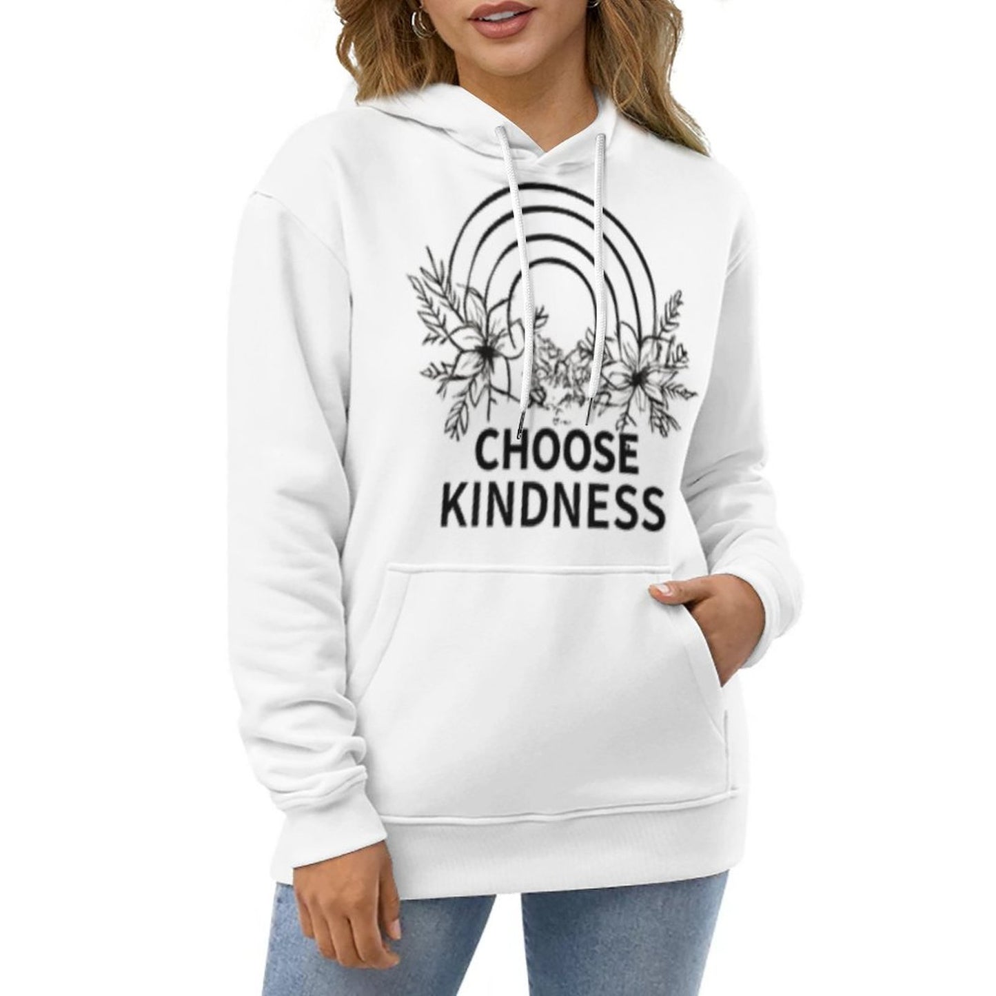 Women's Double-Breasted Hoodie – “Choose Kindness” | Big Smiles