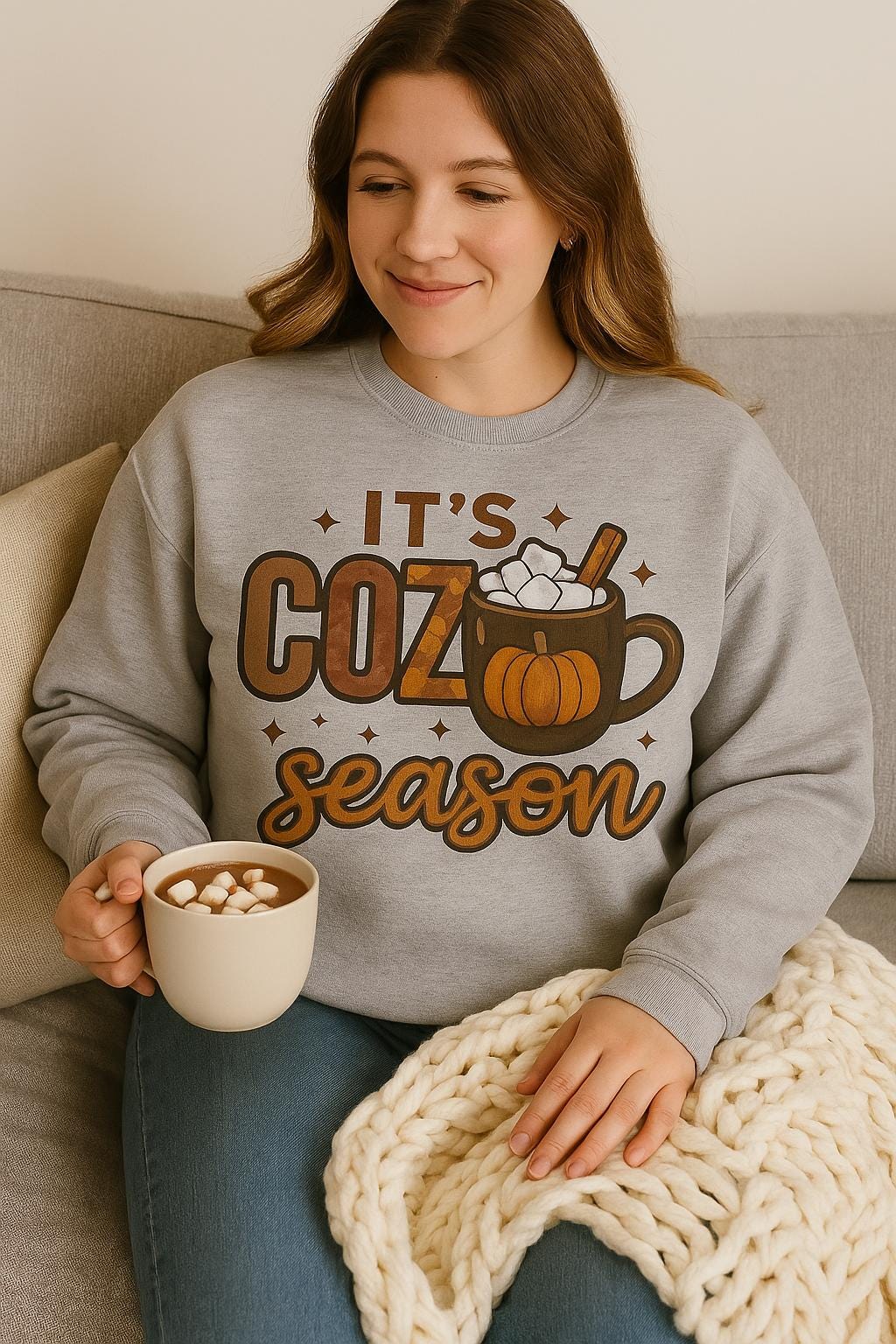 tailles S - 5XL Sweat-shirt Cozy Season | Unisexe Grande Taille Heavy Blend | Mode automne, cadeau, chaleur et confort,