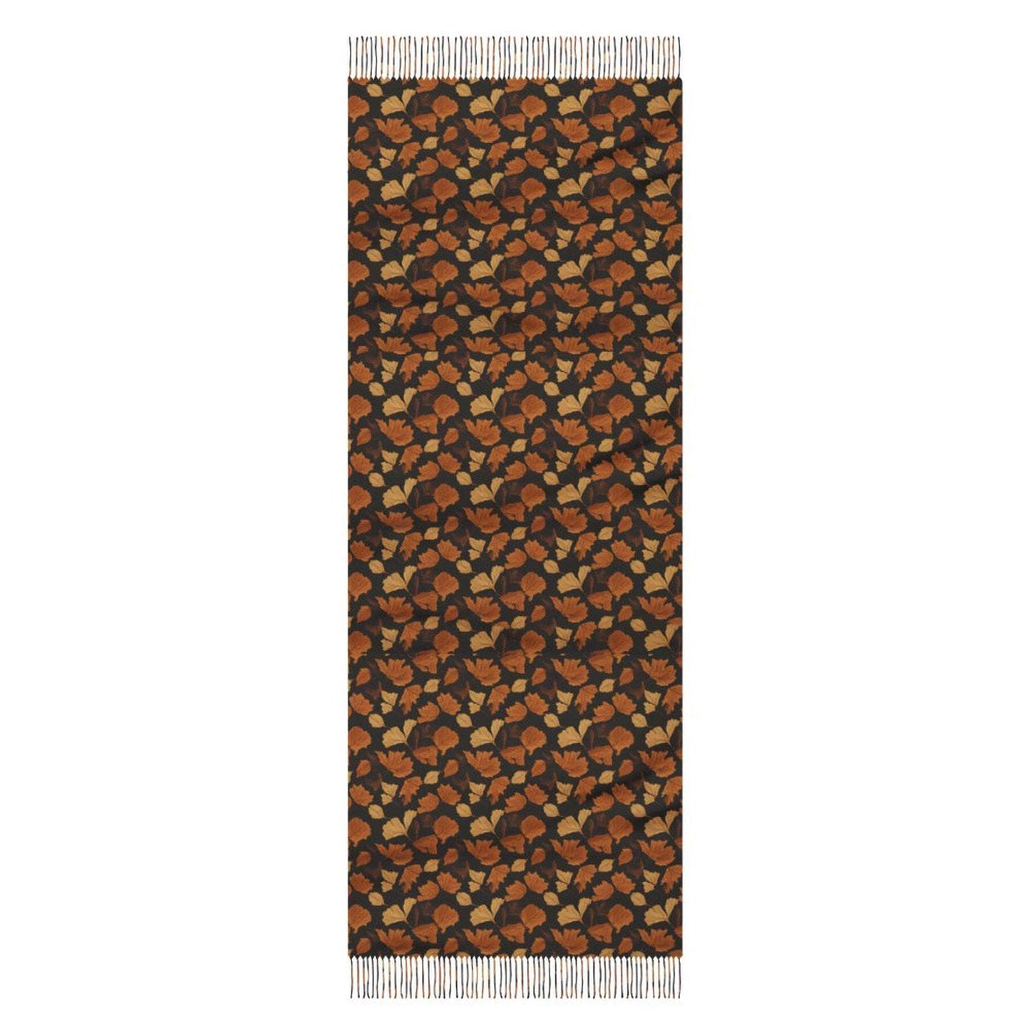 Écharpe à franges feuilles d’automne | Châle long doux effet cachemire 200x70 – Big Smiles