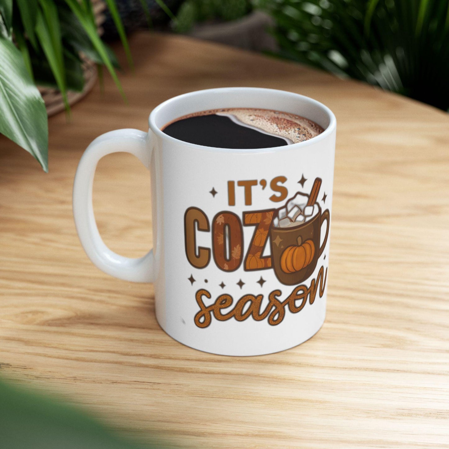 Mug Cozy Season — tasse chocolat chaud d’automne, cadeau citrouille, maison bureau, café Halloween 330ml - 11oz