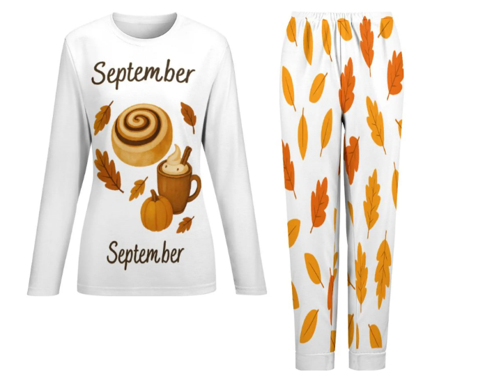 tailles XS-6XL Pyjama femme automne, ensemble deux pièces automne, pyjama long cosy,