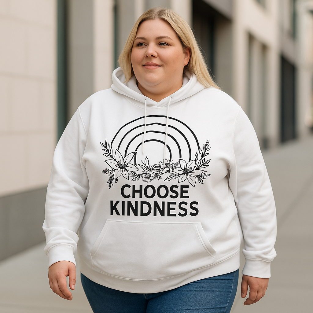 Women's Double-Breasted Hoodie – “Choose Kindness” | Big Smiles