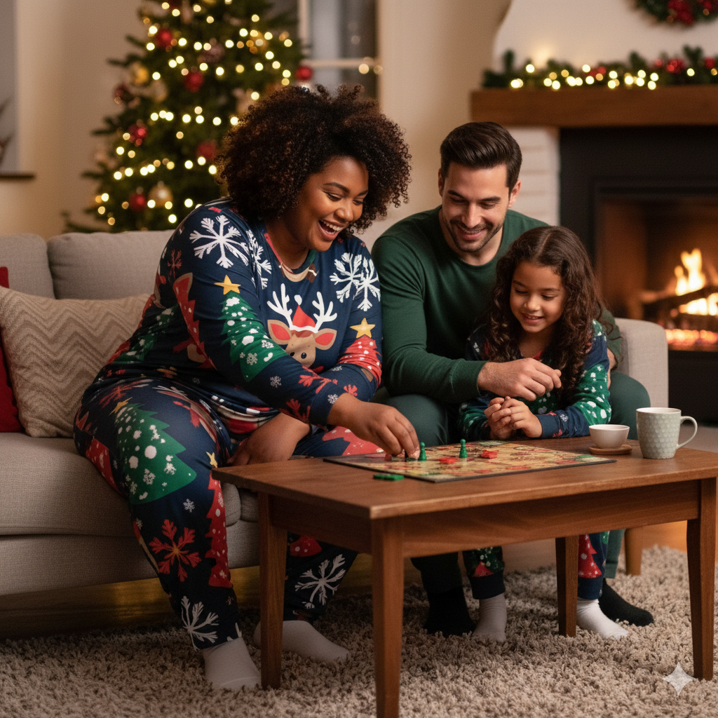 Pyjama de Noël femme 2 pièces | XS–6XL | Doux, stretch, poches | Big Smiles