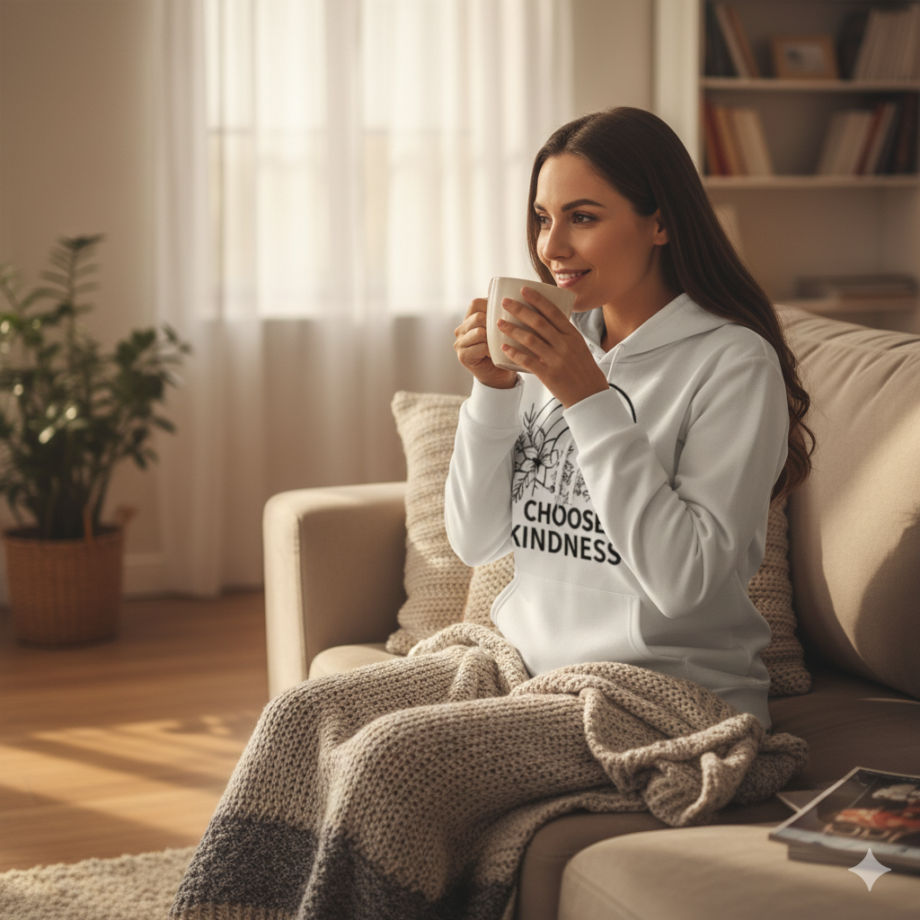 Women's Double-Breasted Hoodie – “Choose Kindness” | Big Smiles