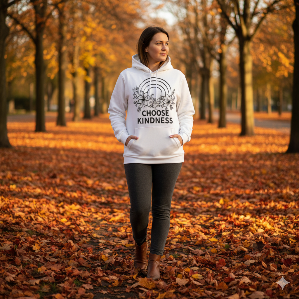 Women's Double-Breasted Hoodie – “Choose Kindness” | Big Smiles