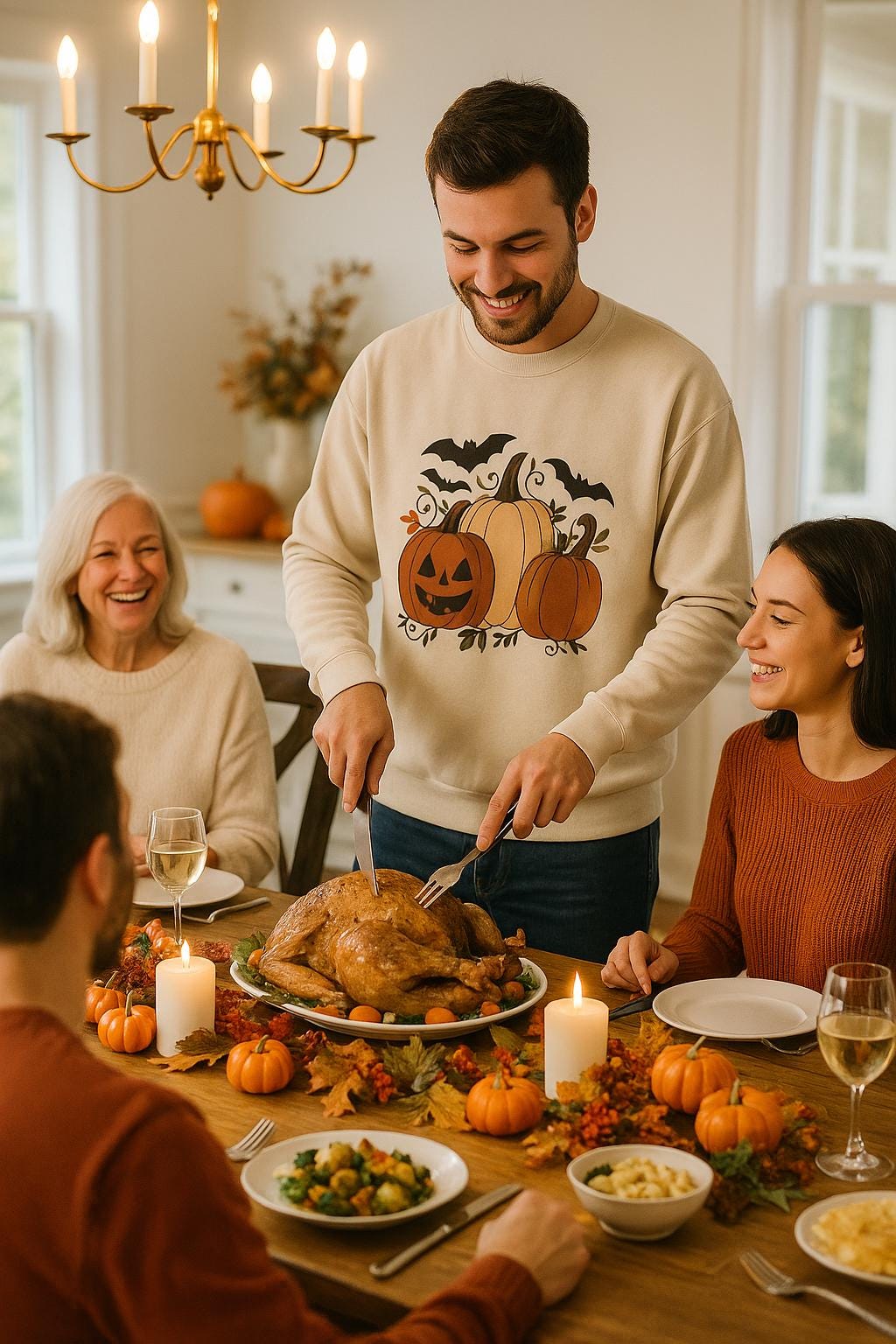 Tailles S - 5XL Sweat Citrouilles d’Automne | Pull Douillet Halloween | Mode Unisexe Saisonnière | Cadeau Festif et Décontracté,