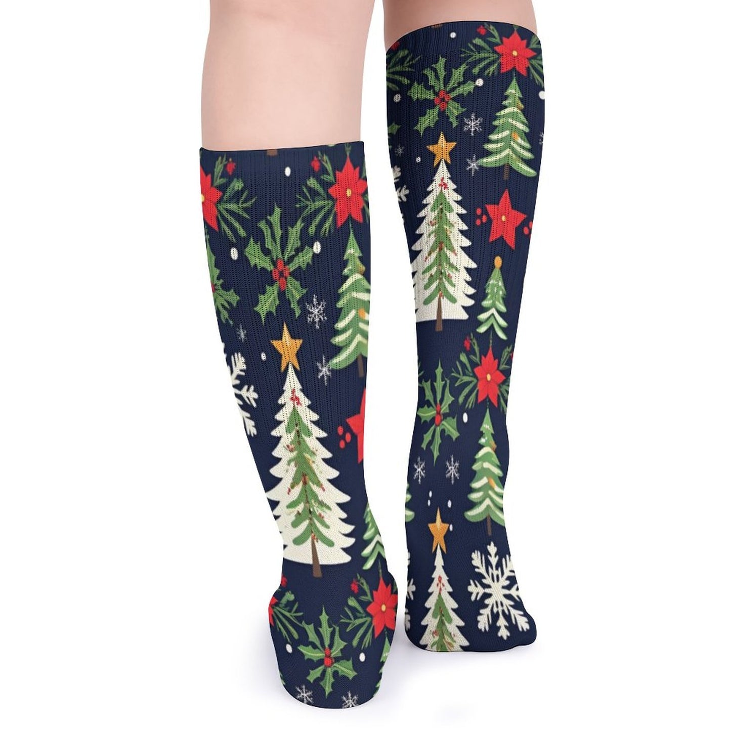 Chaussettes hautes de Noël – respirantes, douces et festives | Impression intégrale | Big Smiles