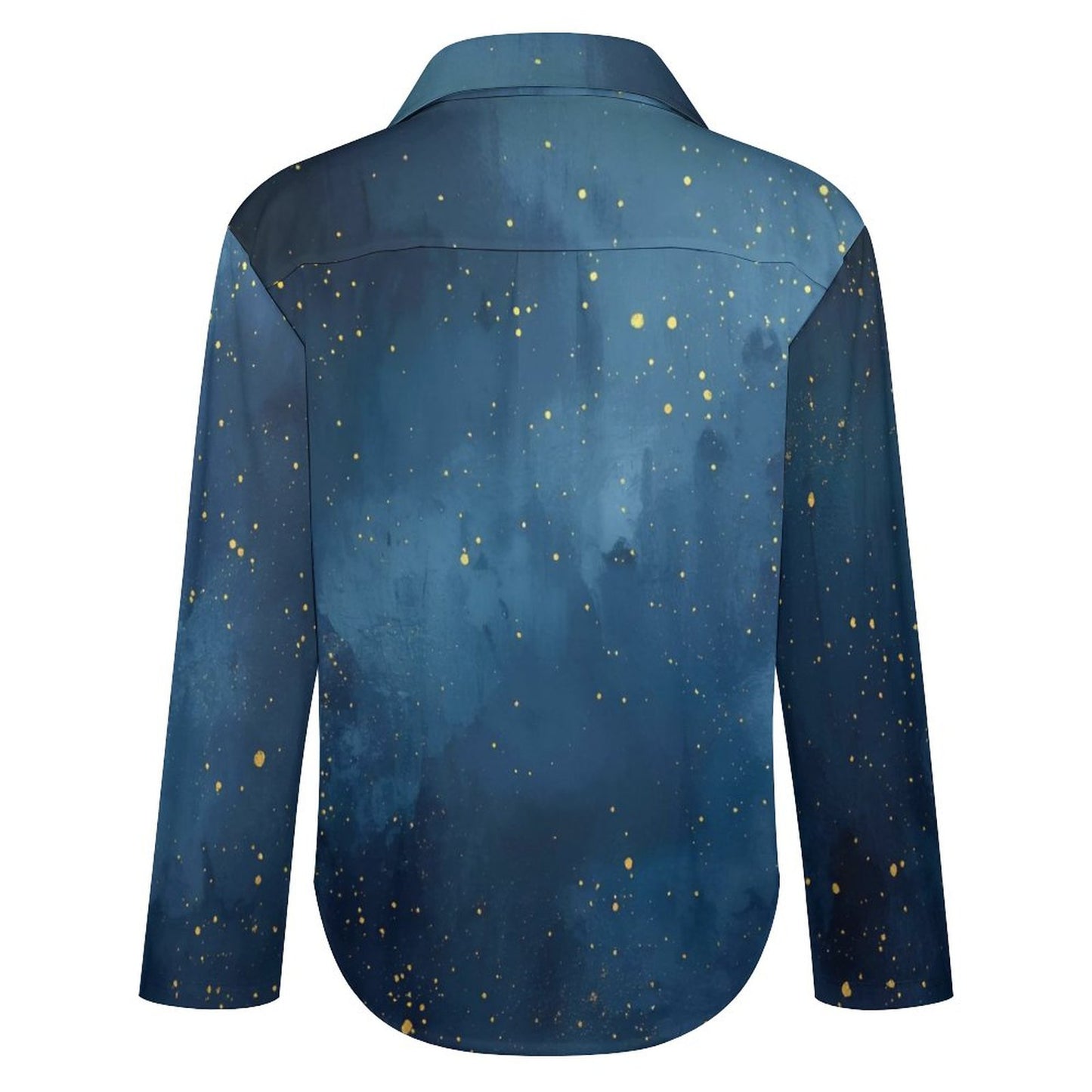 Chemise à ourlet asymétrique – ciel étoilé bleu nuit | Big Smiles