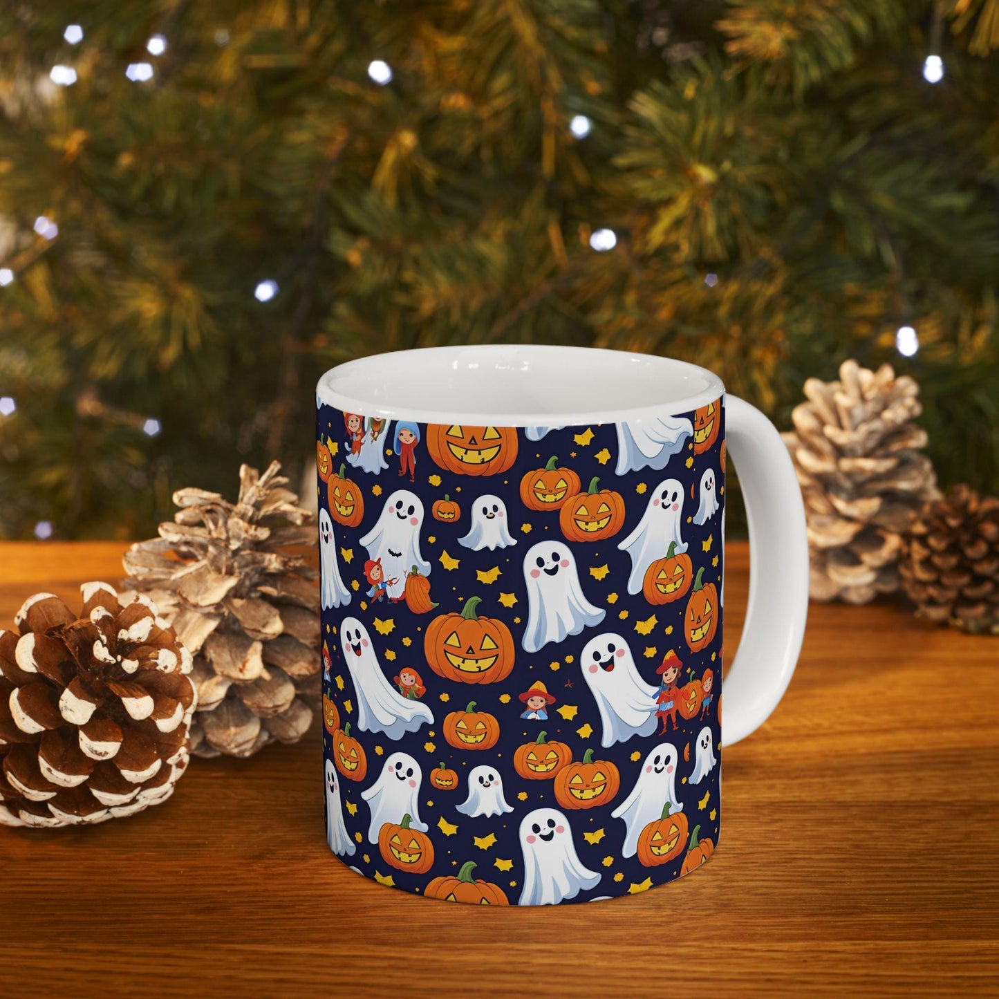 Mug céramique Halloween citrouilles & fantômes 11oz (330 ml) / 15oz (440 ml)