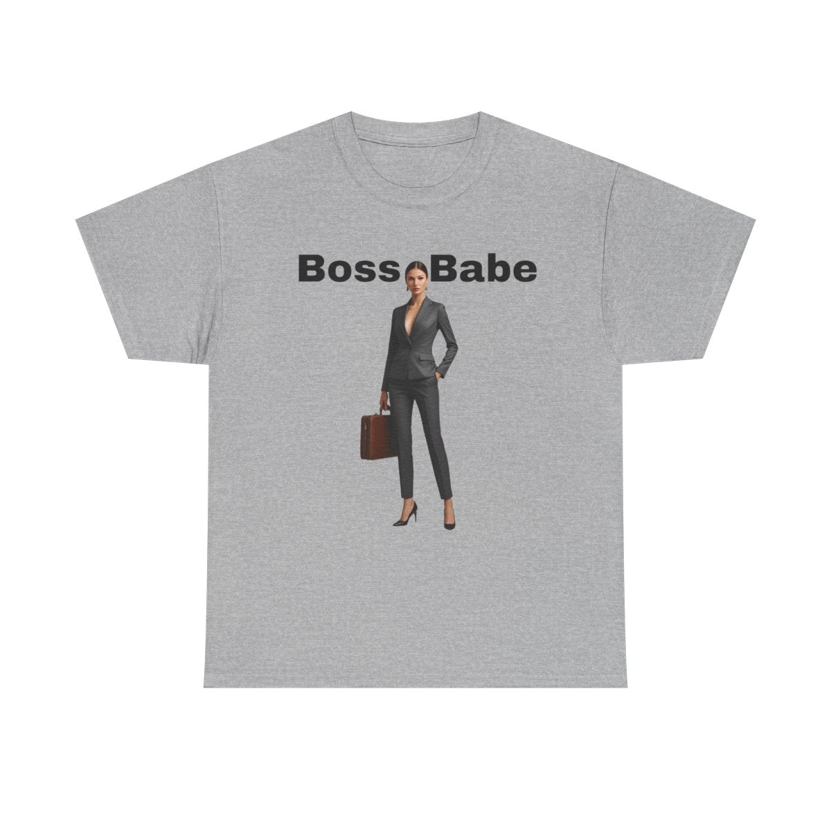 Camiseta unisex Boss Babe - Motivacional de algodón grueso, estilo oficina, tallas S-5XL