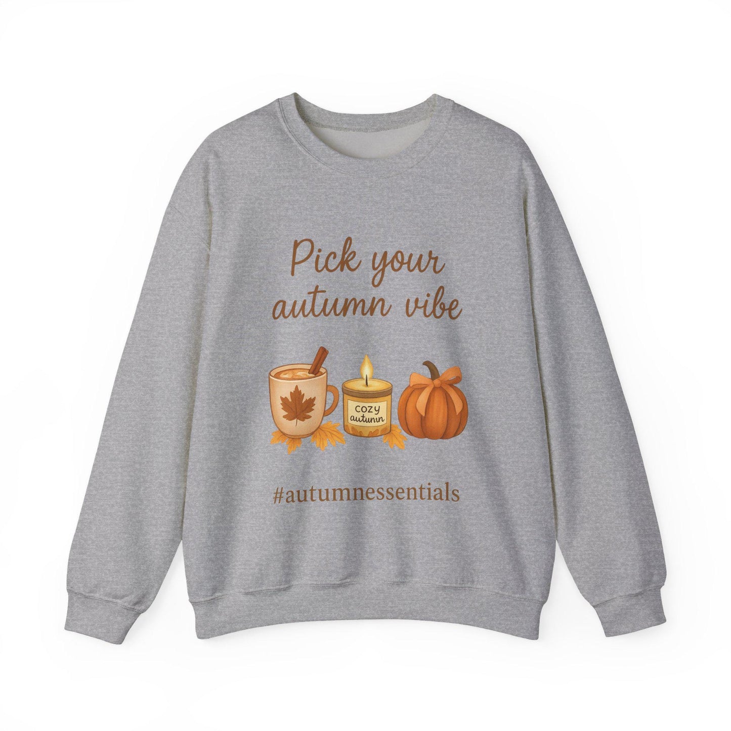 Tailles S - 5XL |Sweat unisexe “Pick Your Autumn Vibe” | Look cosy d’automne | Hygge | Cadeau fan de pumpkin spice | #autumnessentials
