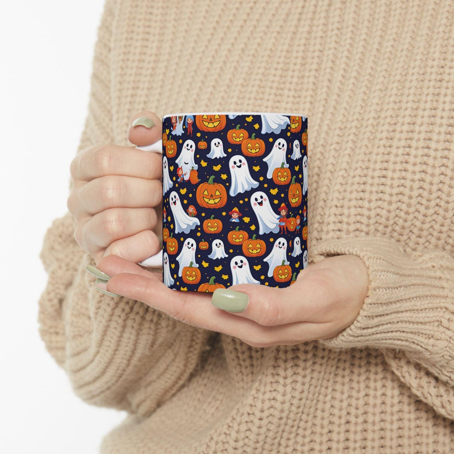 Mug céramique Halloween citrouilles & fantômes 11oz (330 ml) / 15oz (440 ml)