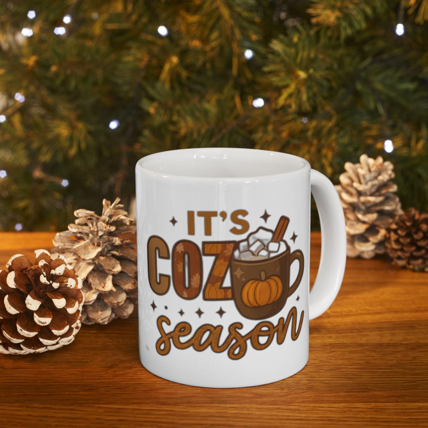 Mug Cozy Season — tasse chocolat chaud d’automne, cadeau citrouille, maison bureau, café Halloween 330ml - 11oz