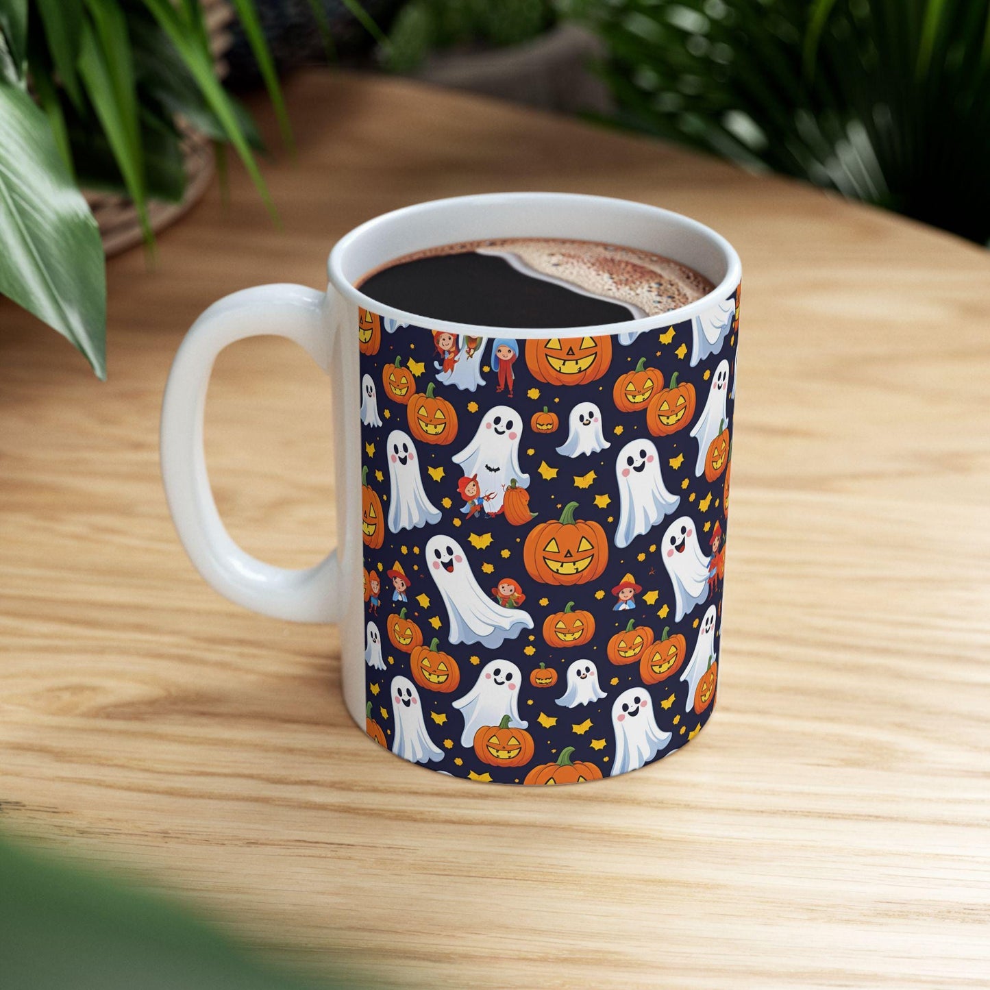 Mug céramique Halloween citrouilles & fantômes 11oz (330 ml) / 15oz (440 ml)