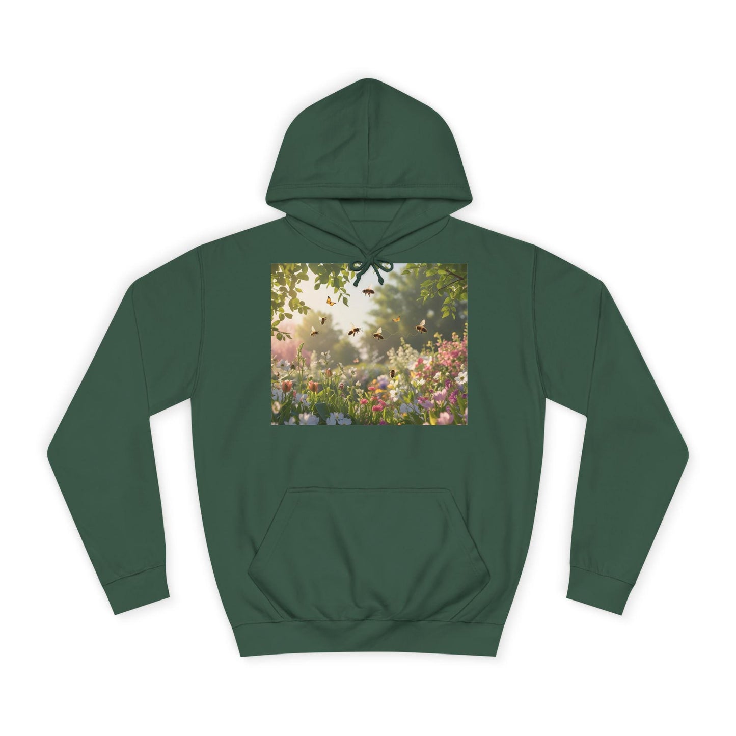 Sizes XS–5XL Unisex Floral Hoodie | Butterfly Garden Hoodie | Cozy Campus Sweatshirt | Nature Lover Gift |