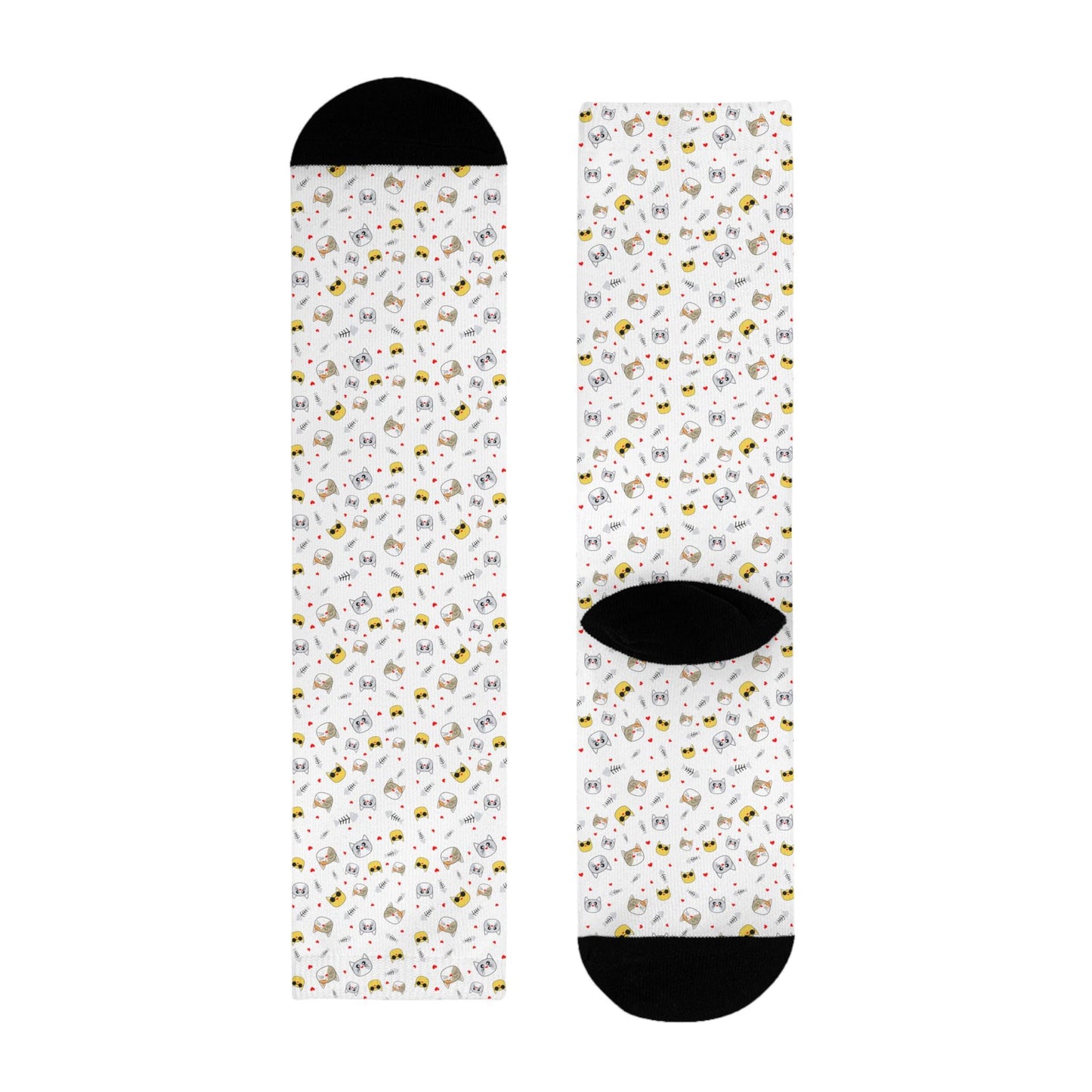Chaussettes « Cozy Cute Cats » – crew imprimées chatons, cadeau mignon, confort quotidien