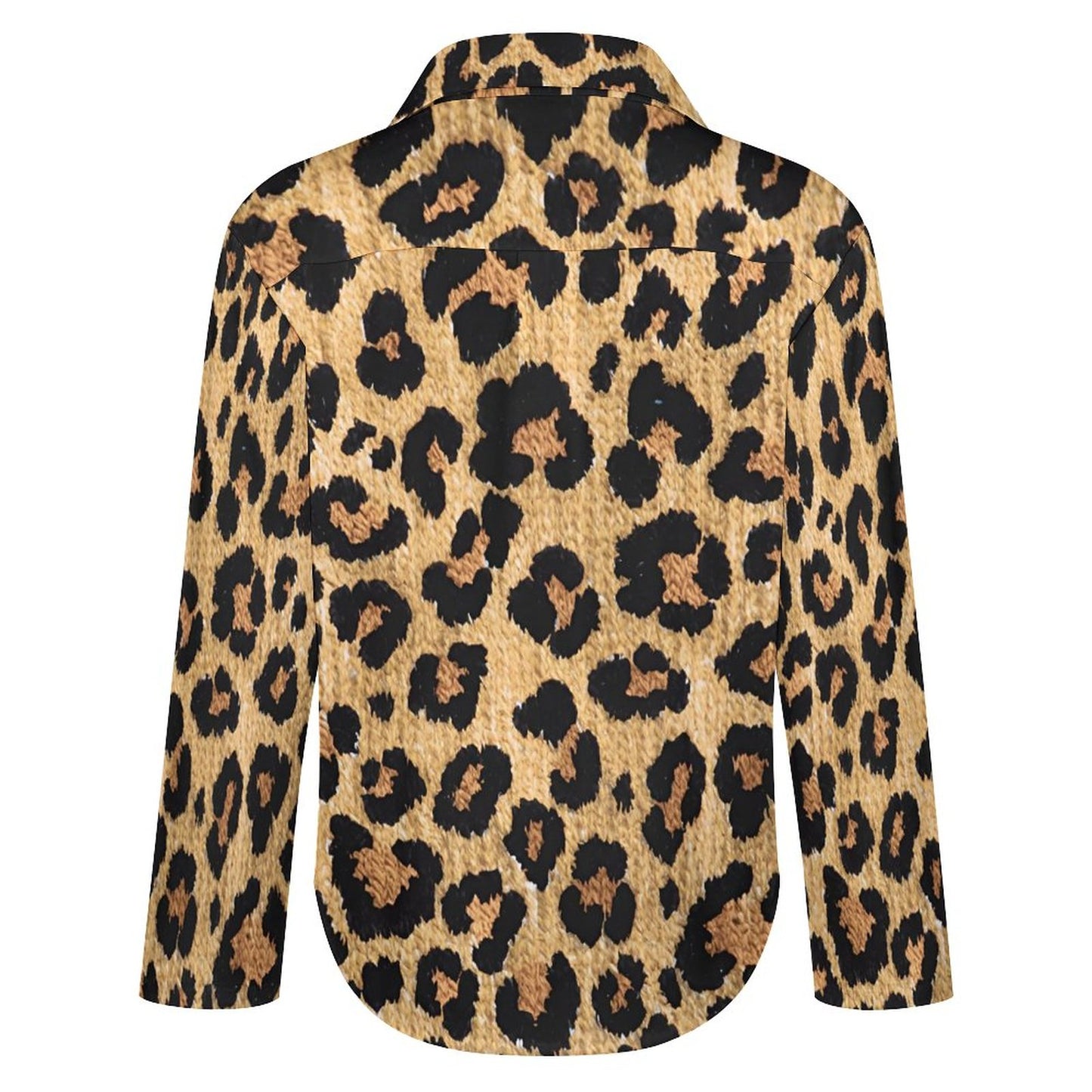 Chemise à ourlet asymétrique – imprimé léopard | Big Smiles