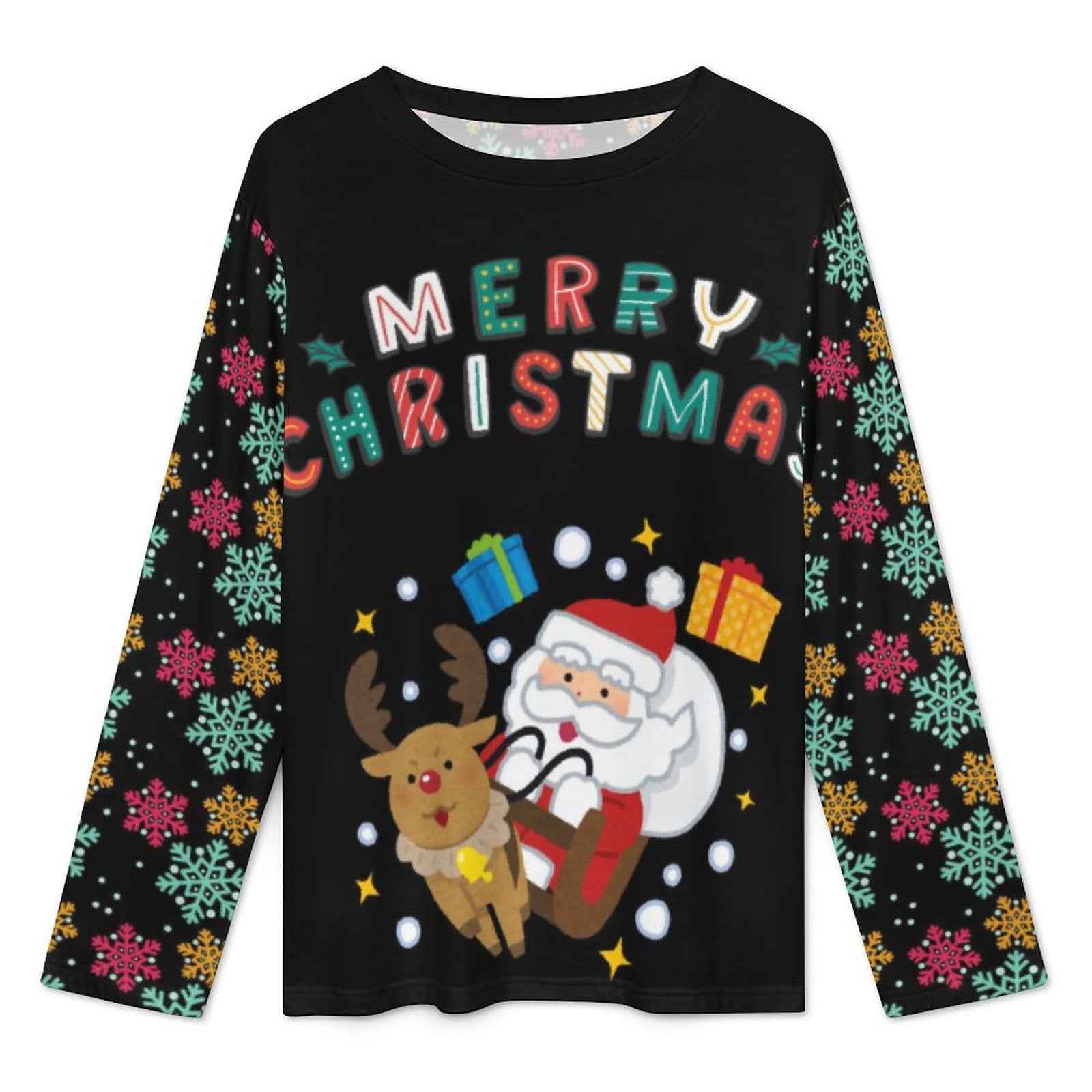 Pyjama de Noël « Père Noël & Renne » – Ensemble 2 pièces XS à 6XL | Big Smiles