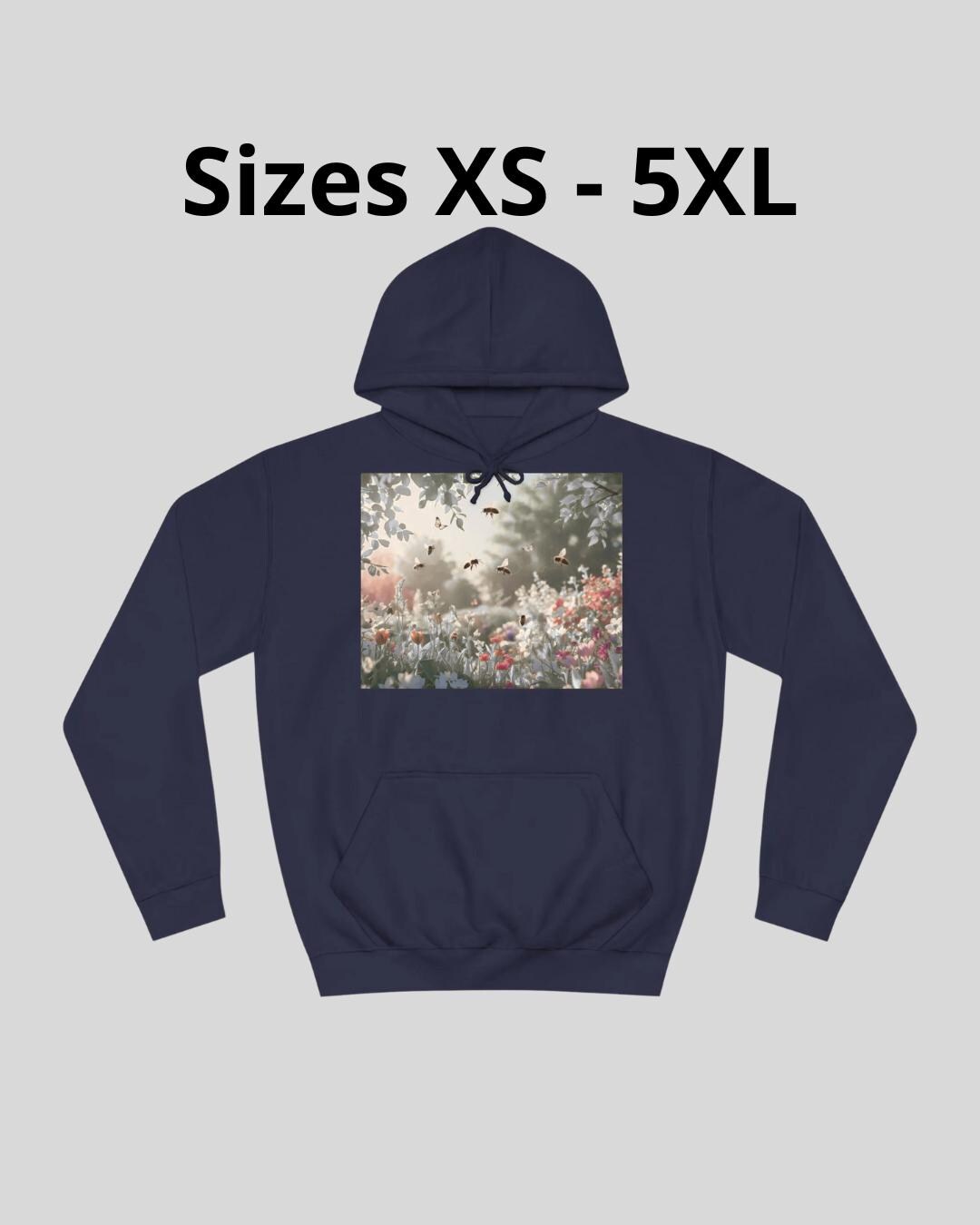 Sudadera unisex con estampado floral, tallas XS a 5XL | Sudadera con estampado de mariposas | Sudadera acogedora para el campus | Regalo para amantes de la naturaleza |