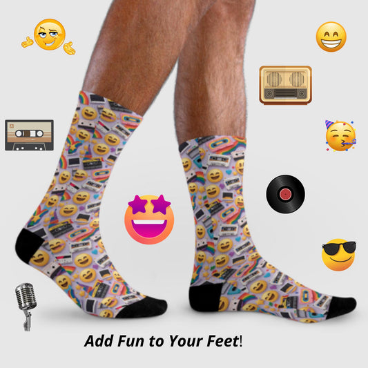 Chaussettes Emoji | Chaussettes Fantaisie Expressives | Cadeau Coloré et Amusant pour Tous Âges | Pieds Heureux |Chaussettes Colorées et Fun