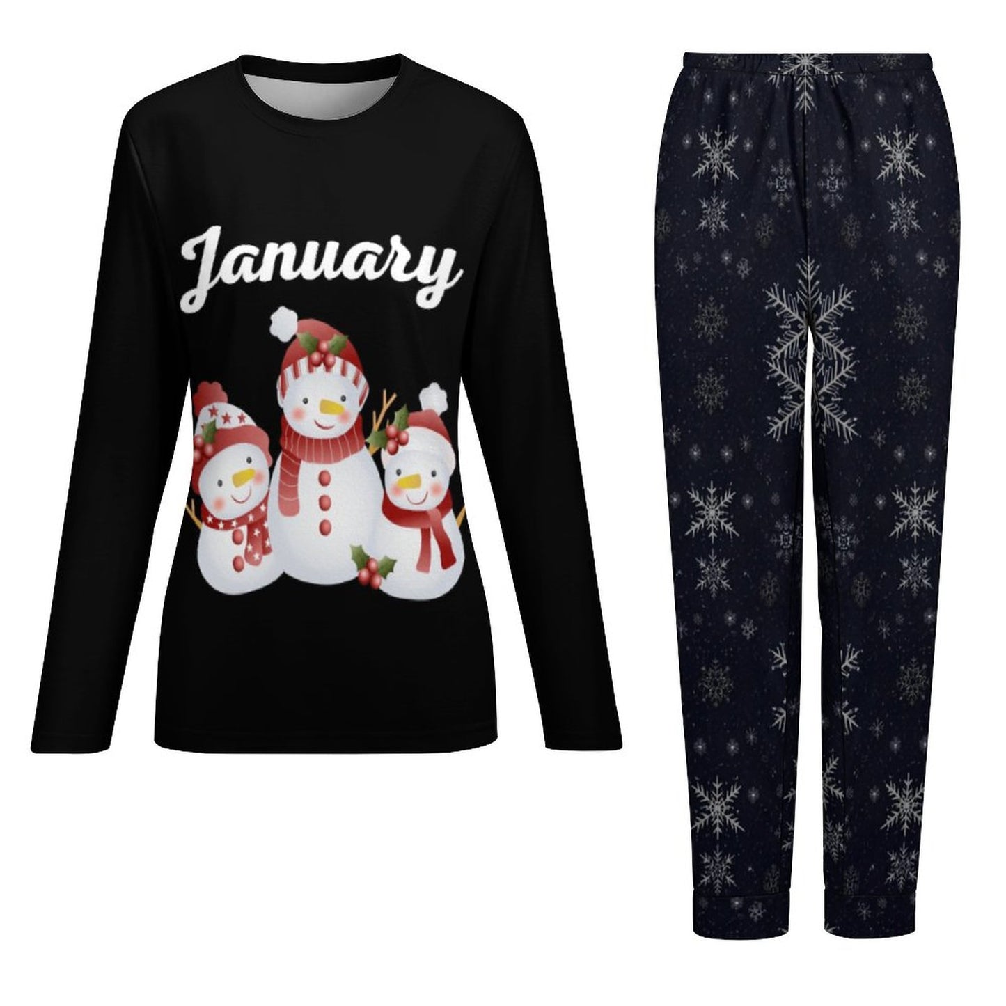 Pyjama femme 2 pièces January – doux, poches, grande taille - Big Smiles All Sizes