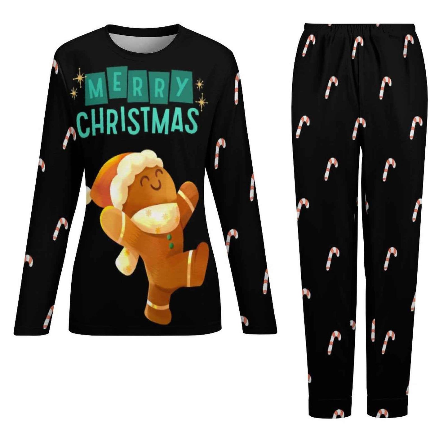 Pyjama de Noël « Pain d’épices & Candy Canes » – Ensemble 2 pièces XS à 6XL | Big Smiles