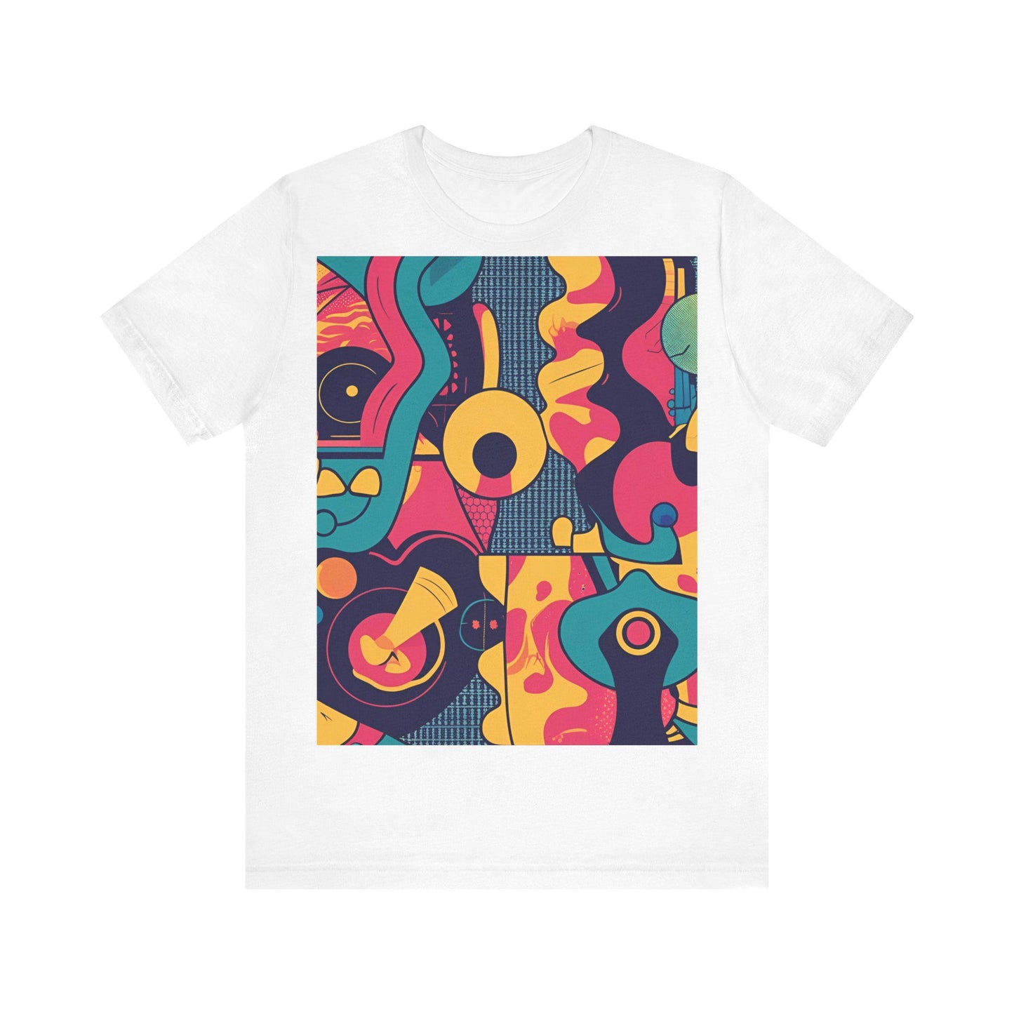 Camiseta unisex de arte abstracto colorido - Algodón suave - Tallas XS a 5XL (Verano/Festival)