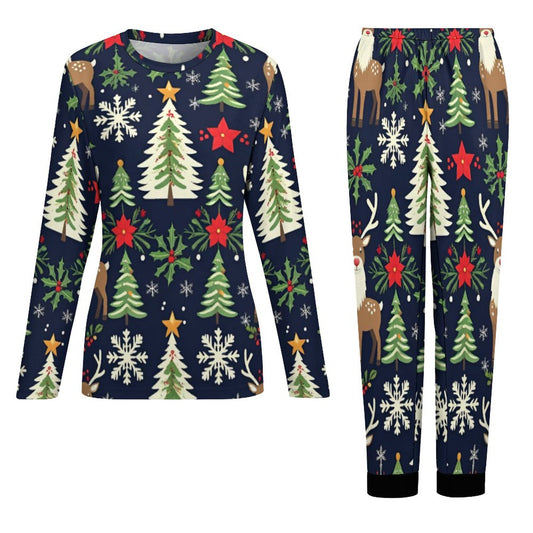 Pyjama de Noël femme 2 pièces | XS–6XL | Doux, extensible, poches | Big Smiles