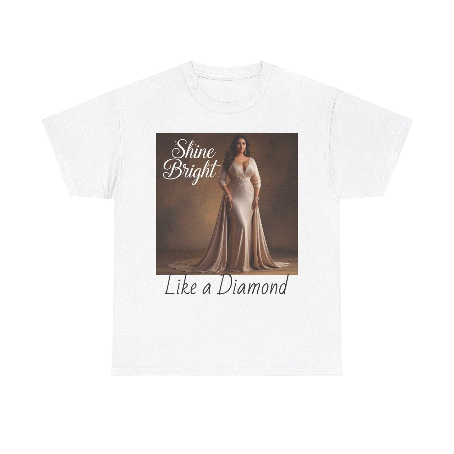 Camiseta unisex "Brilla como un diamante" - Algodón grueso, motivacional, tallas S-5XL