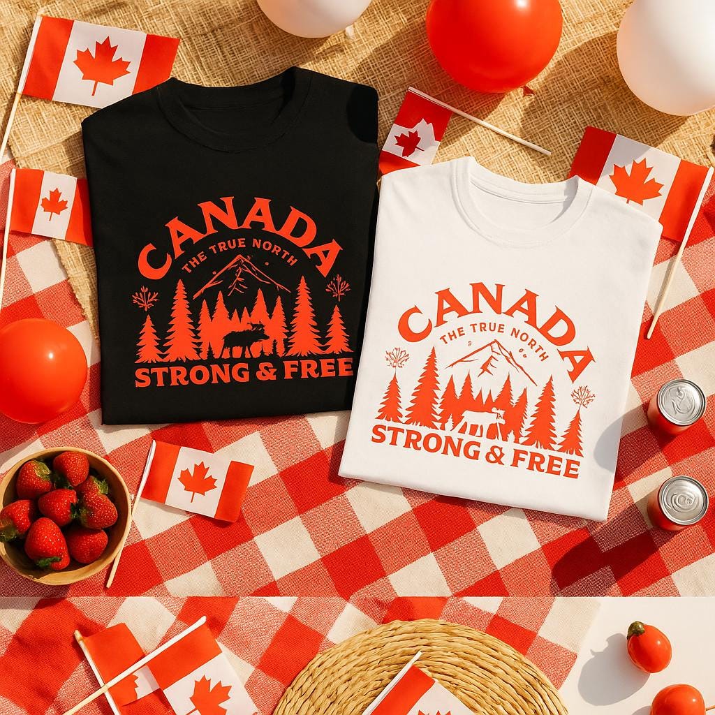 Camiseta unisex "Canadá Fuerte y Libre" - Algodón ligero hilado en anillo, orgullo canadiense, tallas XS-5XL