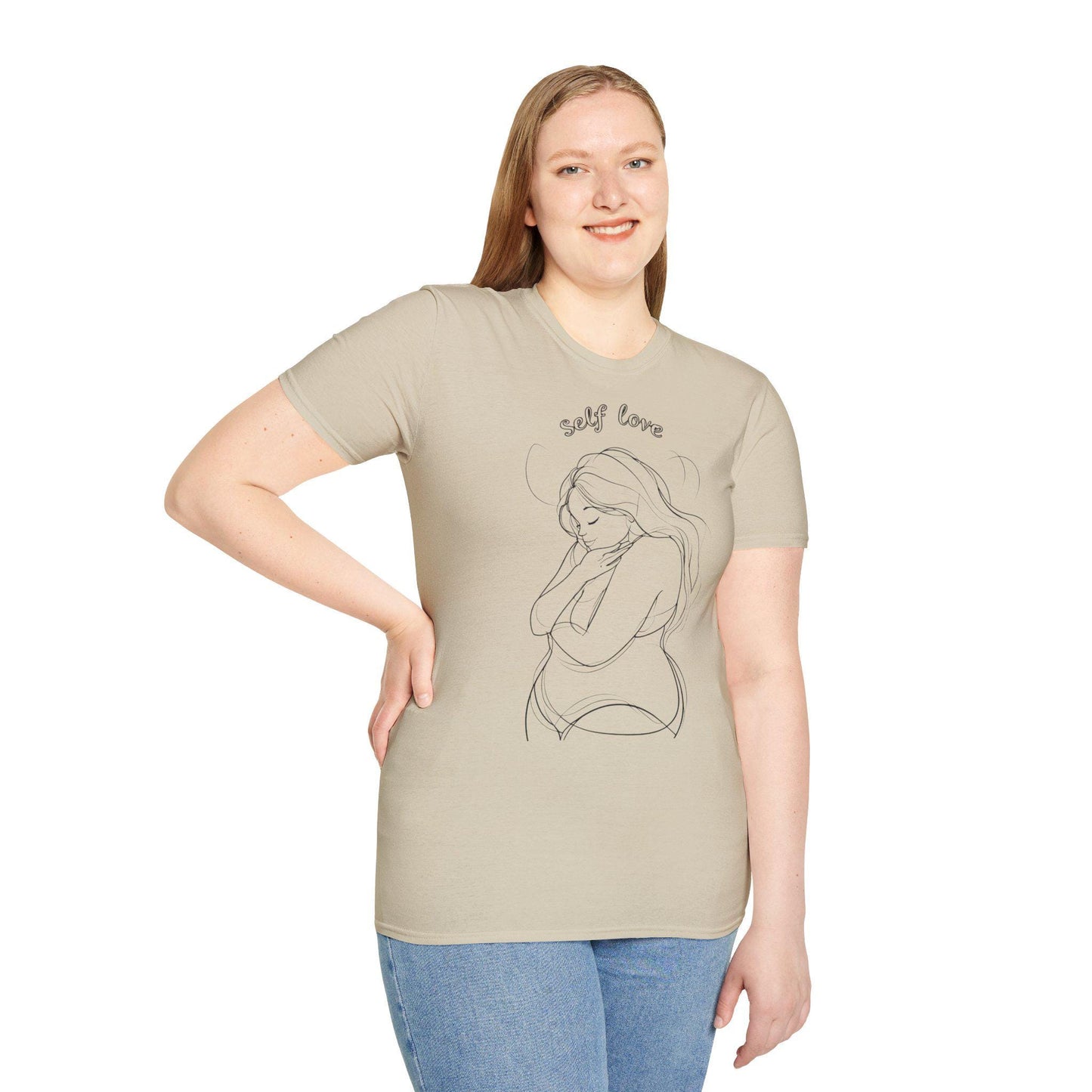 Camiseta unisex de algodón suave "Self-Love" - ​​Body Positive, tallas XS a 4XL