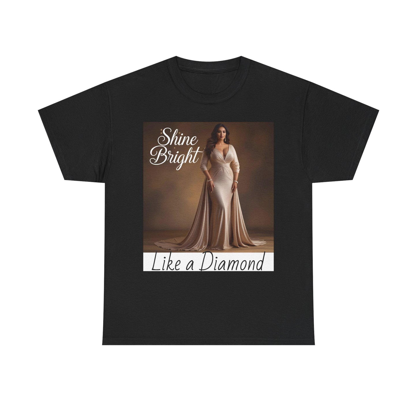 Camiseta unisex "Brilla como un diamante" - Algodón grueso, motivacional, tallas S-5XL