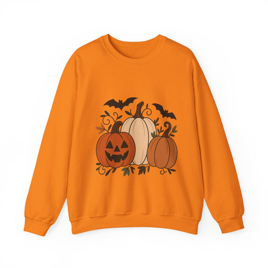 Tailles S - 5XL Sweat Citrouilles d’Automne | Pull Douillet Halloween | Mode Unisexe Saisonnière | Cadeau Festif et Décontracté,