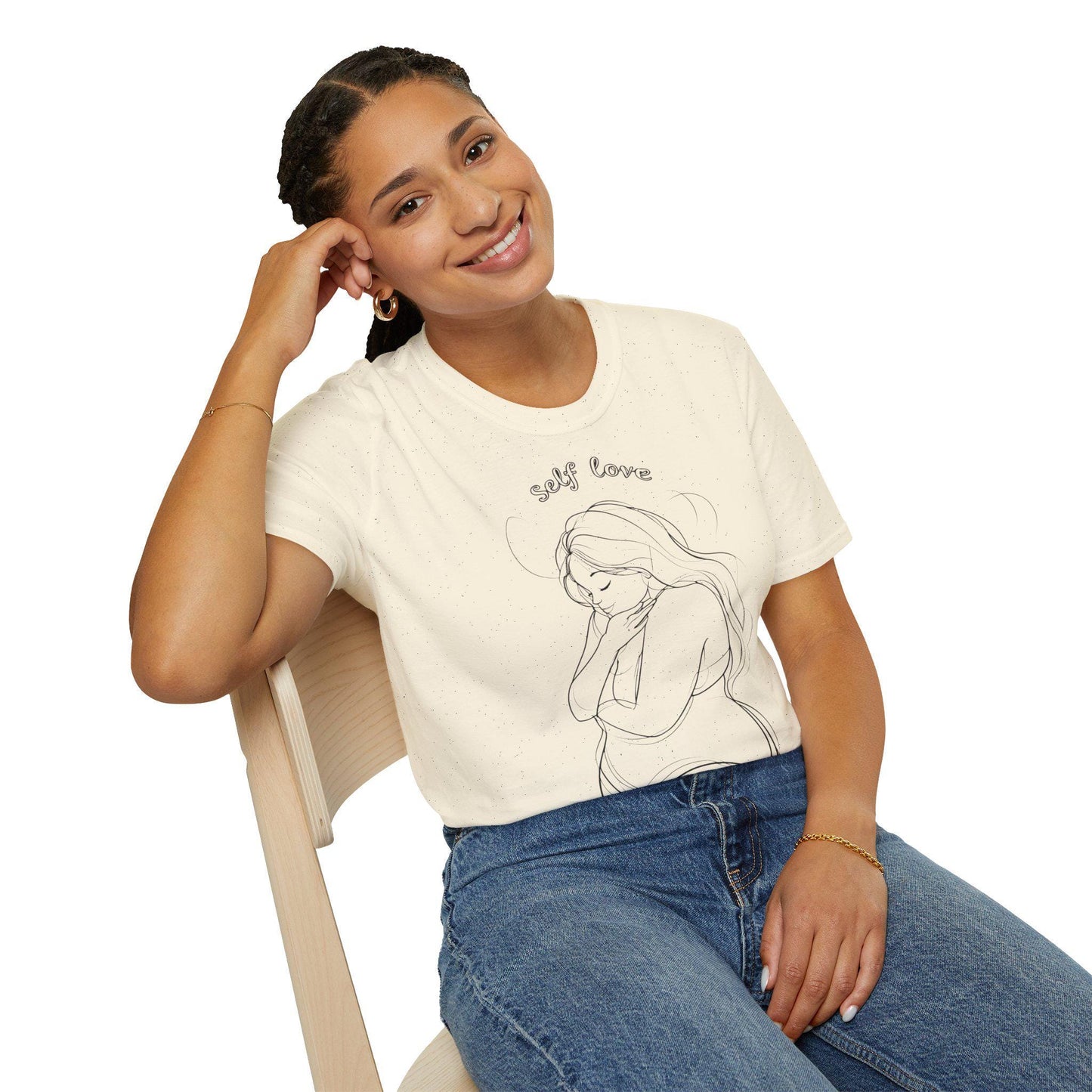 Camiseta unisex de algodón suave "Self-Love" - ​​Body Positive, tallas XS a 4XL