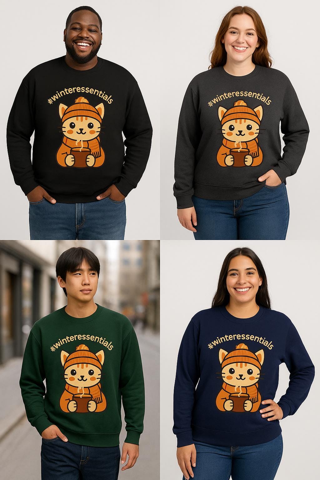 tailles S - 5XL Sweat Cozy Chat | Mode Automne-Hiver | Cadeau Unisexe pour Amoureux des Chats,