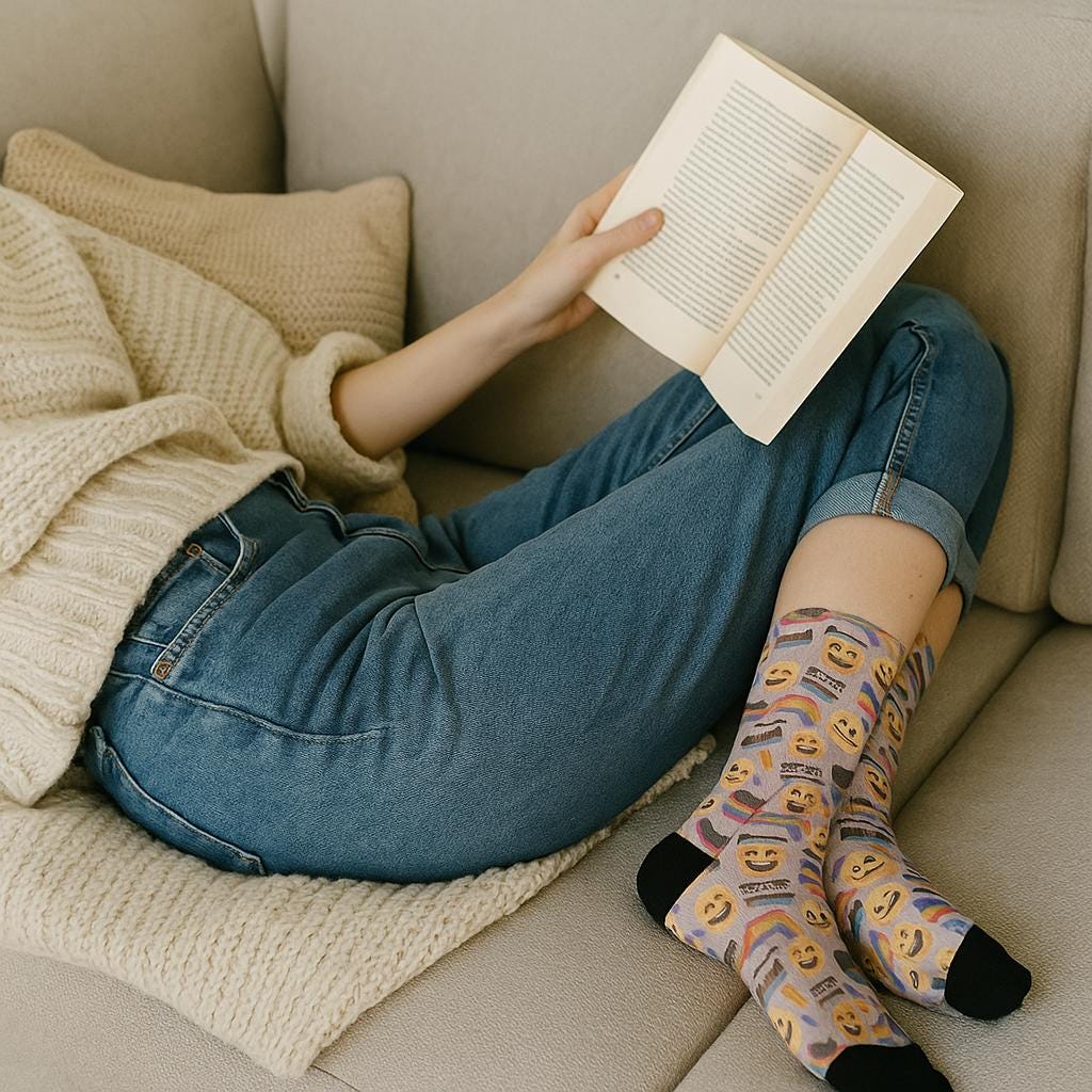 Chaussettes Emoji | Chaussettes Fantaisie Expressives | Cadeau Coloré et Amusant pour Tous Âges | Pieds Heureux |Chaussettes Colorées et Fun