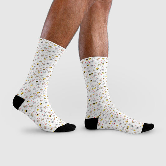 Chaussettes « Cozy Cute Cats » – crew imprimées chatons, cadeau mignon, confort quotidien